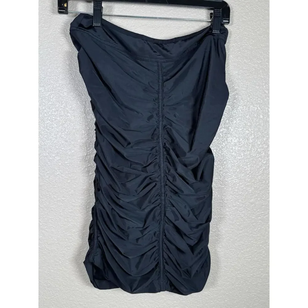 Zac Posen‎ for Target Women Ruched Sz M Pencil Skirt with Front Zipper Black